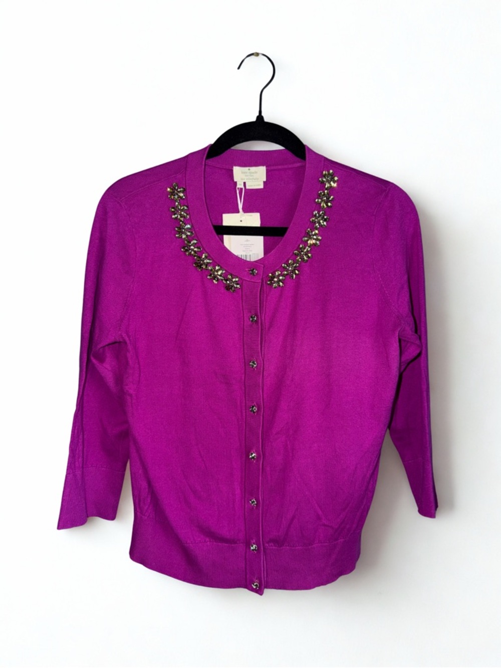 kate spade Jeweled Crewneck Cardigan